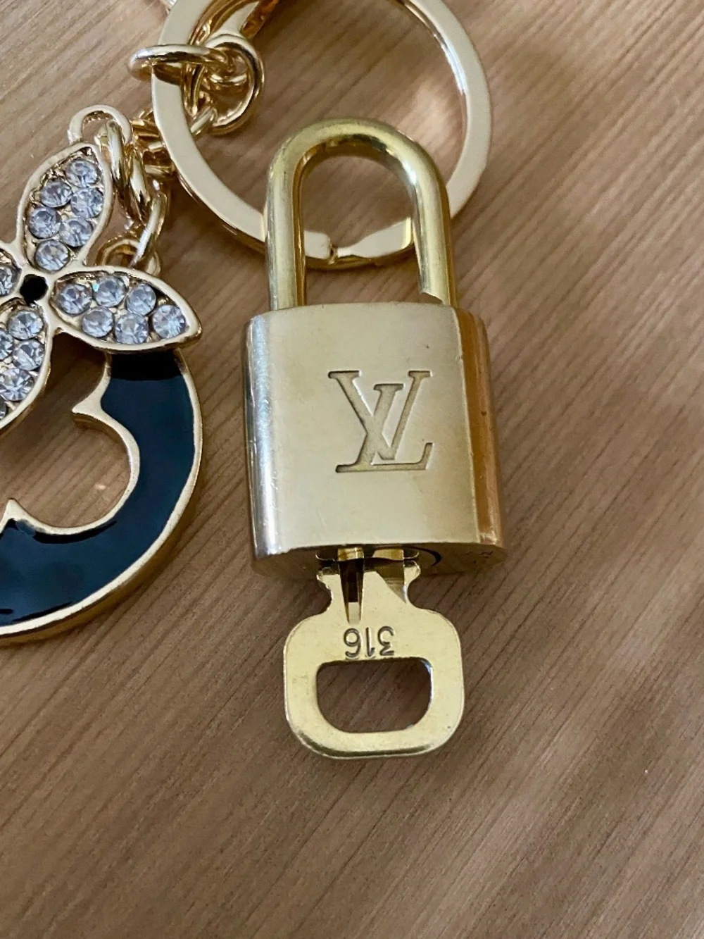 Authentic Louis Vuitton Padlock & Key Set #316 + Free Gift Charm